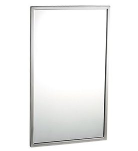 MCS Hardware Mirror with Stainless Steel Angle Frame