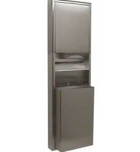 MCS Hardware Surface-Mounted Convertible Paper Towel Dispenser and Waste Receptacle