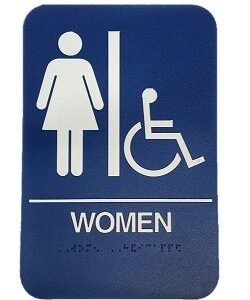 MCS Hardware Bathroom Sign Women